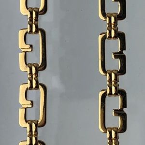 Vtg. 80’s GIVENCHY “G” LOGO Gold Plate Chain